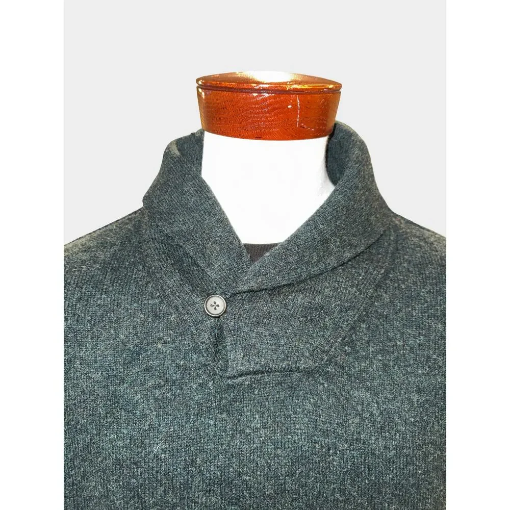Vintage 90s J.Crew Dark Green 100% Lambswool Sweater Large‎